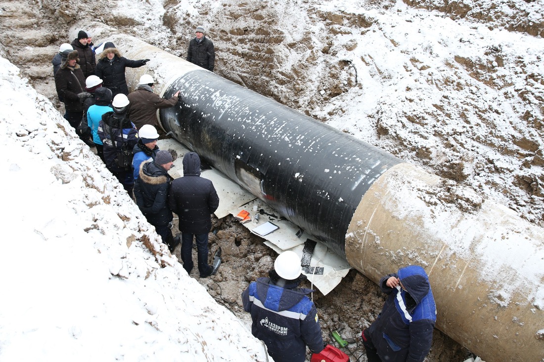 Осмотр участка газопровода с битумно-полимерным защитным покрытием (Горнозаводское ЛПУМГ)