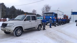 Построение аварийной бригады Увинского ЛПУМГ